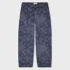 Lee + Paul Smith Paul Smith + Lee Indigo Jacquard Tapered Trousers Blue In Blue