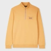 Lee + Paul Smith Paul Smith + Lee Ochre Quarter Zip Sweatshirt Orange In Orange