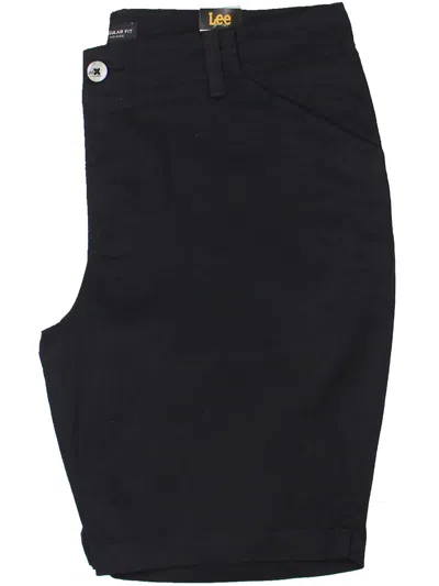 Lee Plus Womens Chino Cotton Bermuda Shorts In Black