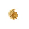 Lee Renee Men's Ammonite Lapel Pin - Gold In Gold