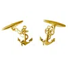 Lee Renee Men's Anchor Cufflinks - Gold In Gold