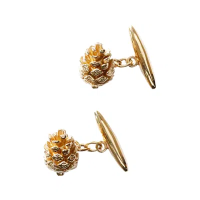 Lee Renee Men's Baby Pine Cone Cufflinks - Gold