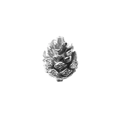 Lee Renee Men's Baby Pine Cone Lapel Pin - Silver