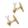 Lee Renee Men's Baby Snail Cufflinks – Gold