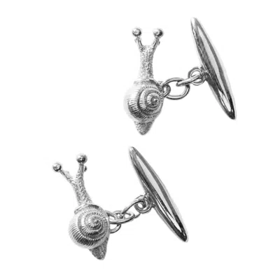 Lee Renee Men's Baby Snail Cufflinks – Silver