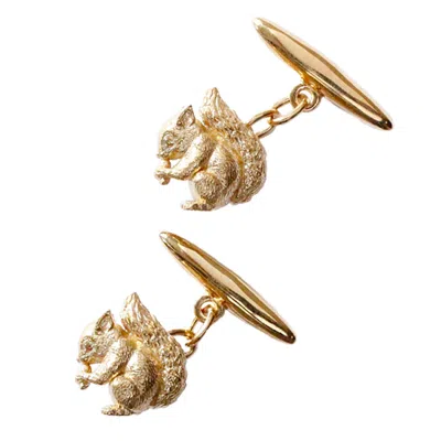 Lee Renee Men's Baby Squirrel Cufflinks - Gold