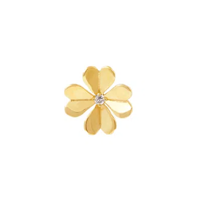 Lee Renee Men's Diamond Lucky Clover Lapel Pin – Gold