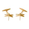 Lee Renee Men's Dragonfly Cufflinks – Gold In Gold