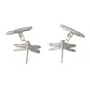 Lee Renee Men's Dragonfly Cufflinks – Silver In Silver