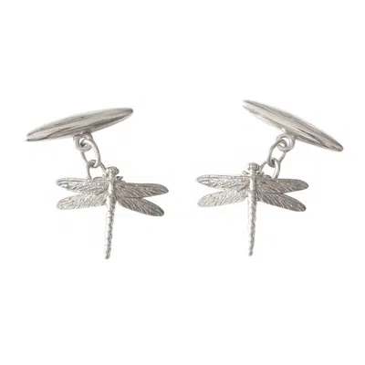Lee Renee Men's Dragonfly Cufflinks – Silver
