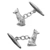Lee Renee Men's Fox Cufflinks – Sitting - Silver