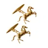 Lee Renee Men's Horse Cufflinks - Gold In Gold
