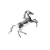 Lee Renee Men's Horse Lapel Pin/tie Pin - Silver In Silver