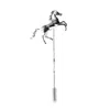 Lee Renee Men's Horse Tie Pin – Twist Tie Pin – Silver In Silver