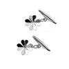 Lee Renee Men's Lucky Clover Cufflinks– Silver