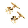 Lee Renee Men's Lucky Clover Diamond Cufflinks– Gold