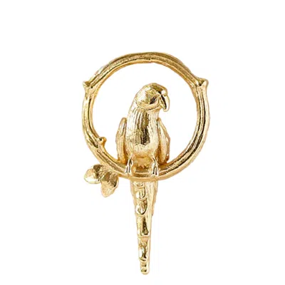 Lee Renee Men's Parakeet Lapel Pin – Upright - Gold
