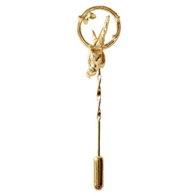 Lee Renee Men's Parakeet Tie Pin – Upside Down - Gold