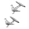 Lee Renee Men's Pigeon Cufflinks – Silver