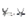 Lee Renee Men's Stag Cufflinks - Silver In Silver