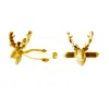 Lee Renee Men's Stag Cufflinks – Gold In Gold