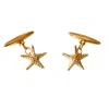 Lee Renee Men's Starfish Cufflinks- Gold In Gold