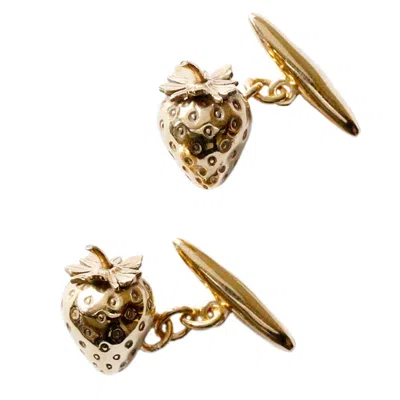 Lee Renee Men's Strawberry Cufflinks – Gold