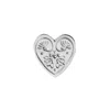 Lee Renee Men's Wildflower Heart Lapel Pin - Silver