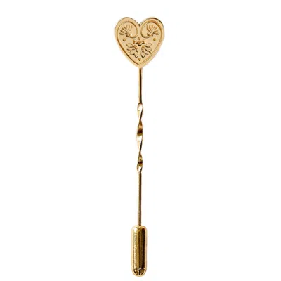 Lee Renee Men's Wildflower Heart Tie Pin - Gold