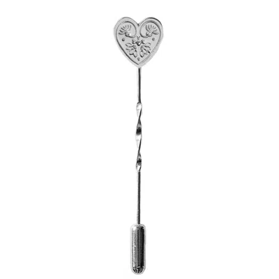 Lee Renee Men's Wildflower Heart Tie Pin – Silver