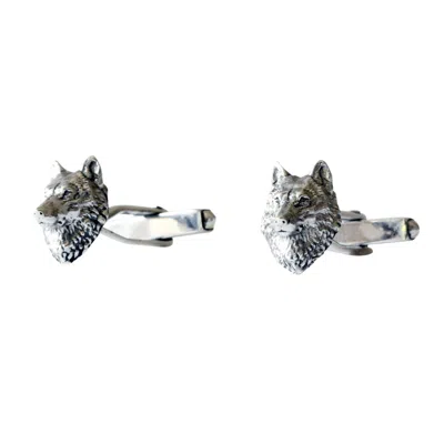 Lee Renee Men's Wolf Cufflinks – Silver