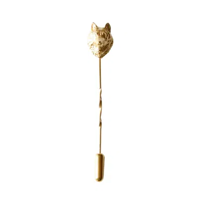 Lee Renee Men's Wolf Tie Pin/twist Tie Pin – Gold