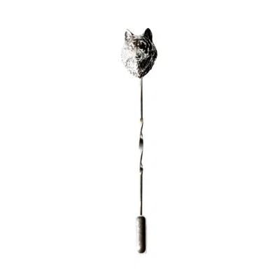 Lee Renee Men's Wolf Tie Pin/twist Tie Pin – Silver