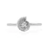 Lee Renee Women's Ammonite Diamond Ring - Sterling Silver In Silver