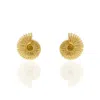 Lee Renee Women's Ammonite Earrings - Gold In Gold