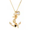 Lee Renee Women's Anchor & Heart Diamond Necklace – Gold In Gold