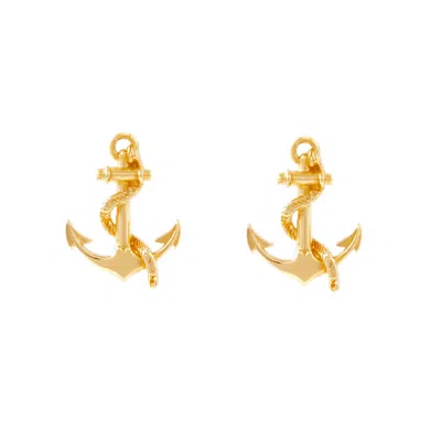 Lee Renee Women's Anchor Earrings - Gold