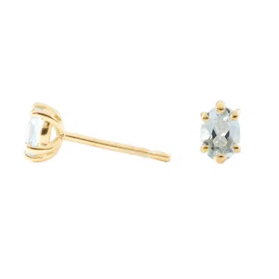 Lee Renee Women's Aquamarine Earrings - Gold