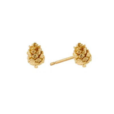 Lee Renee Women's Baby Pine Cone Earrings - Gold