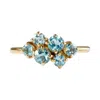 Lee Renee Women's Blue Topaz Cluster Ring - Gold In Gold