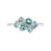 Lee Renee Women's Blue Topaz Cluster Ring - Silver In Silver