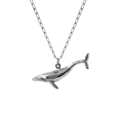 Lee Renee Women's Blue Whale Necklace - Silver