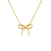 Lee Renee Women's Bow Necklace – Gold In Gold
