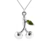 Lee Renee Women's Cherry Bracelet - Green Tourmaline - Silver In Silver