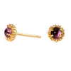 Lee Renee Women's Dahlia Bud Amethyst Earrings – Gold In Gold
