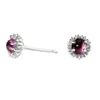 Lee Renee Women's Dahlia Bud Amethyst Earrings – Silver In Silver