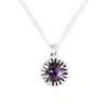 Lee Renee Women's Dahlia Bud Amethyst Necklace – Silver In Silver