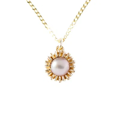 Lee Renee Women's Dahlia Bud Freshwater Pearl Necklace – Gold