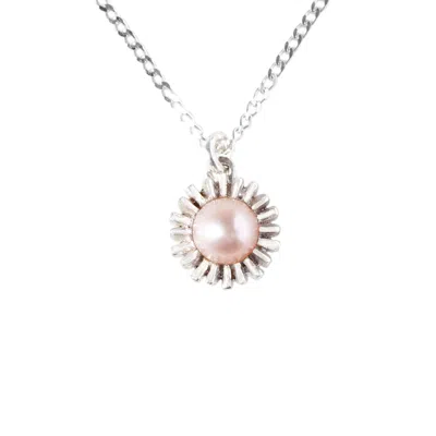 Lee Renee Women's Dahlia Bud Freshwater Pearl Necklace – Silver