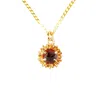 Lee Renee Women's Dahlia Bud Garnet Necklace – Gold In Gold